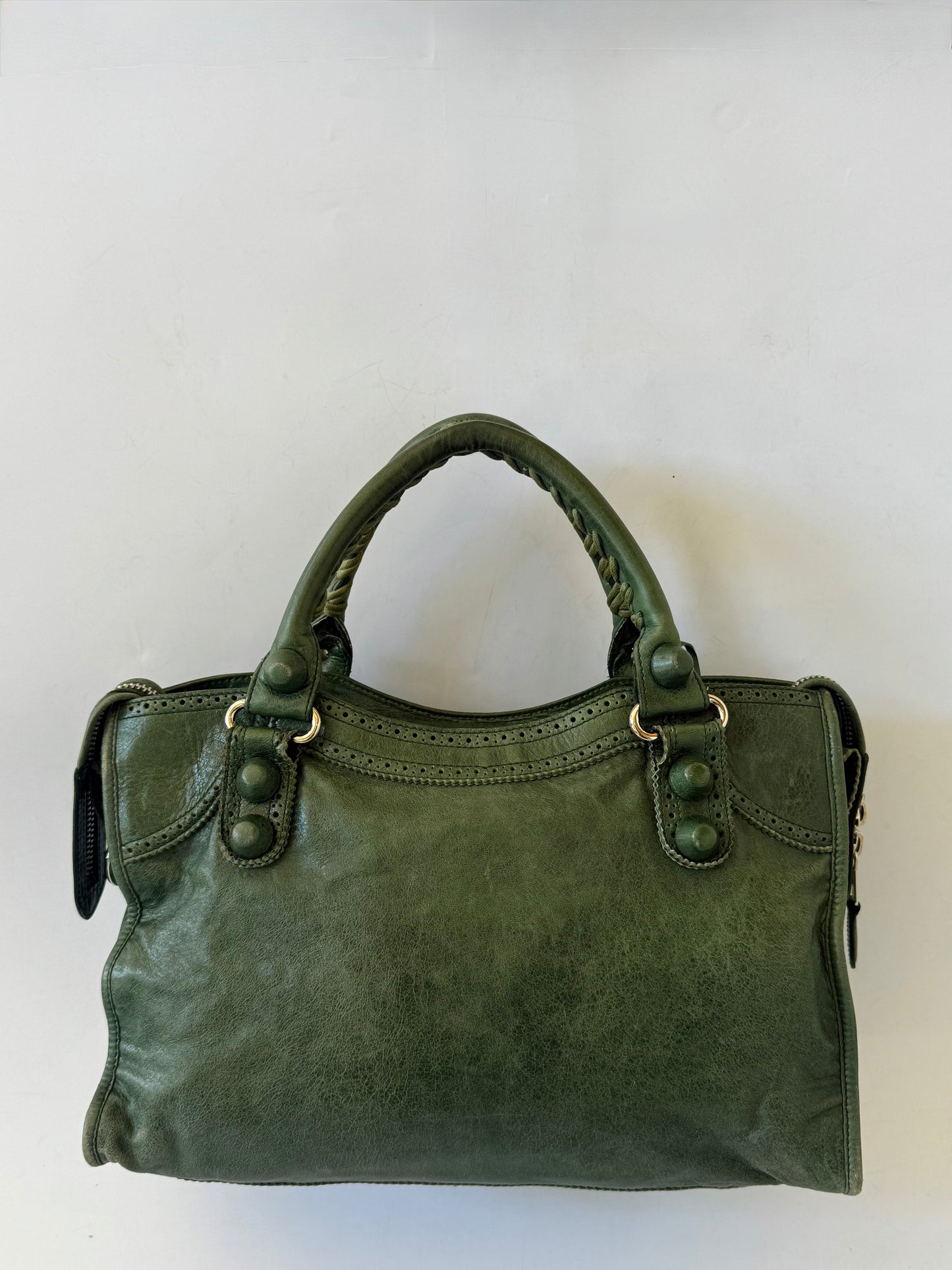 Balenciaga Cypress Leather Giant Brogues City Bag