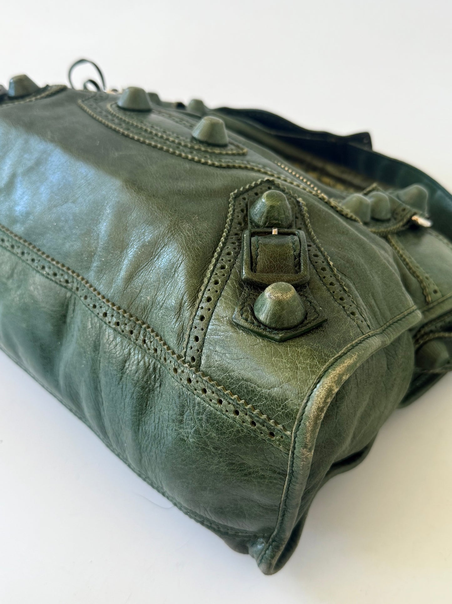 Balenciaga Cypress Leather Giant Brogues City Bag