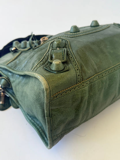 Balenciaga Cypress Leather Giant Brogues City Bag