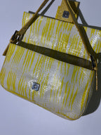 Vintage Fendi Yellow Python Baguette