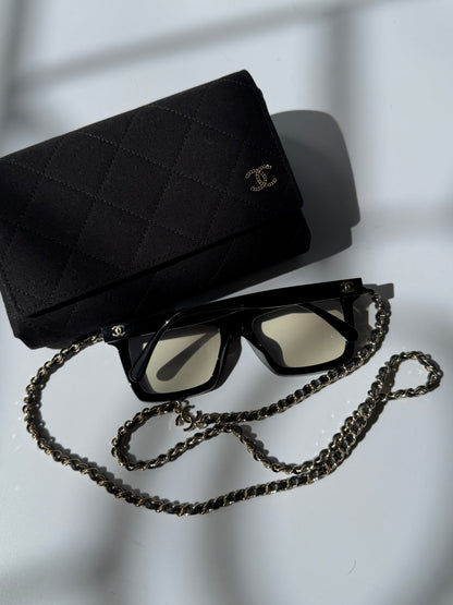 Chanel Rectangular Coco Mark Chain Sunglasses