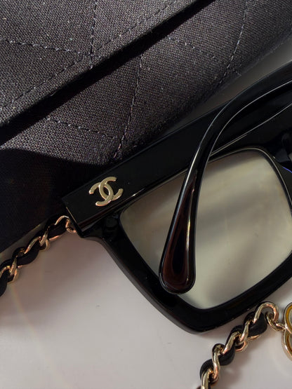 Chanel Rectangular Coco Mark Chain Sunglasses