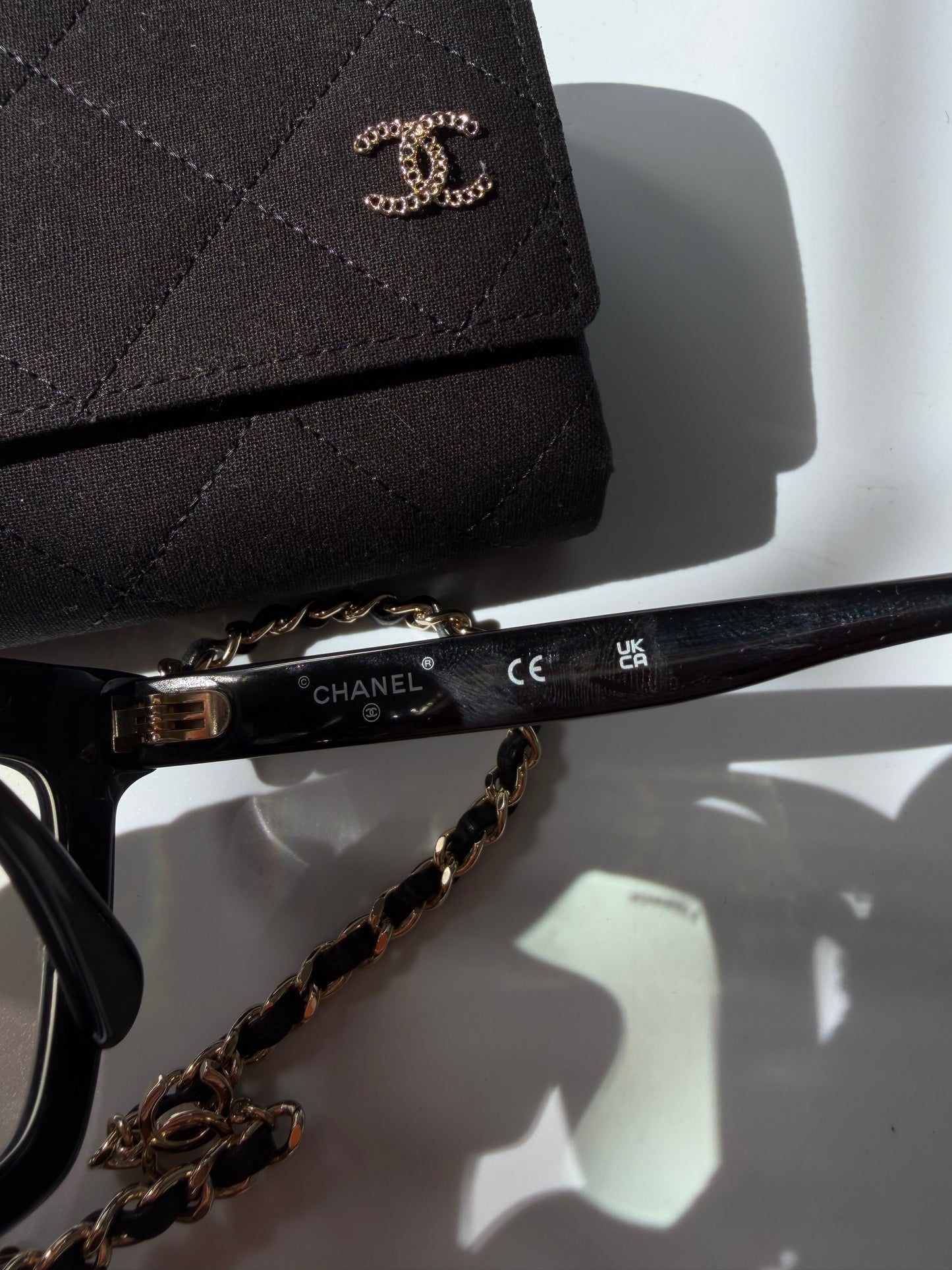 Chanel Rectangular Coco Mark Chain Sunglasses