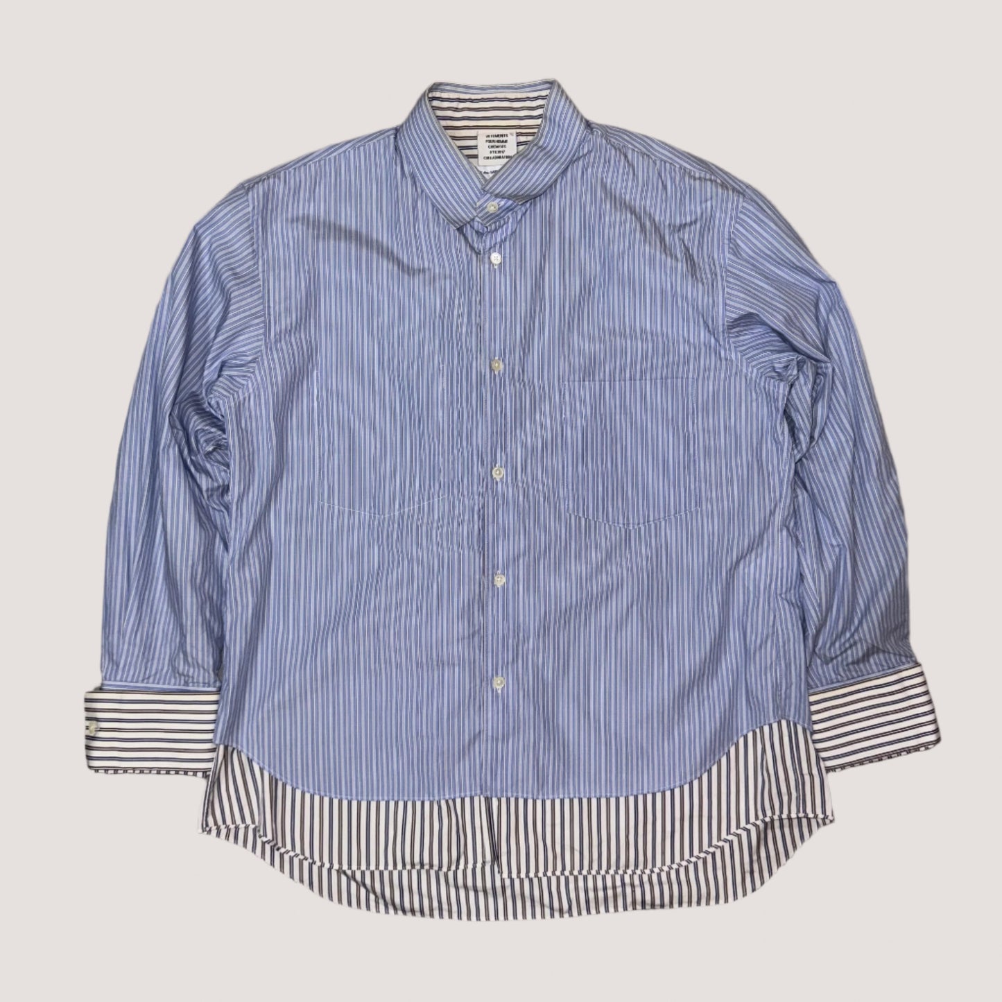 Vetements X CDG S/S'17 Double Layered Reversible Shirt