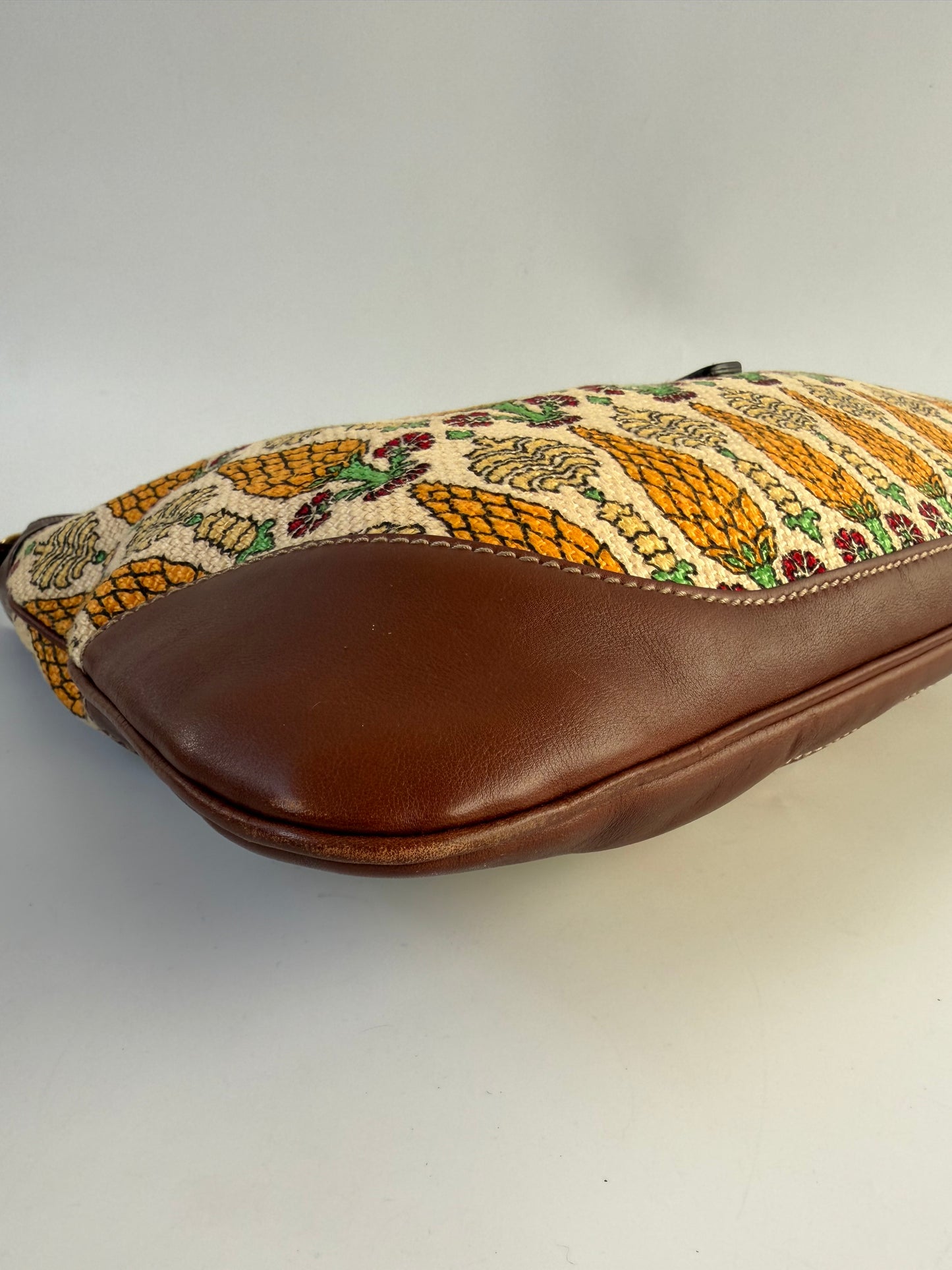 Gucci Jackie Pineapple Printed Canvas Hobo Bag