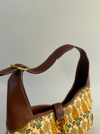 Gucci Jackie Pineapple Printed Canvas Hobo Bag