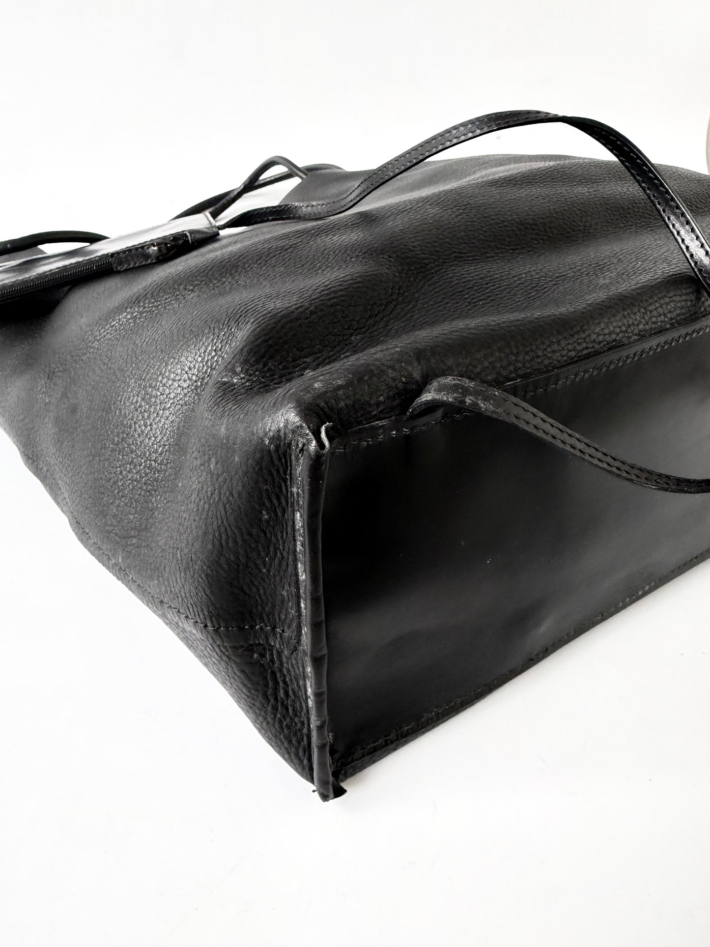 Gucci Reversible Black Leather Tote Bag