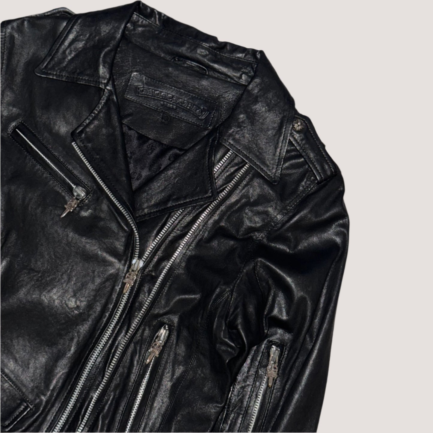 Chrome Hearts JJ Dean Biker Leather Jacket