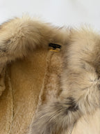 A/W2006 Roberto Cavalli Beige Shearling Fox Fur Collar