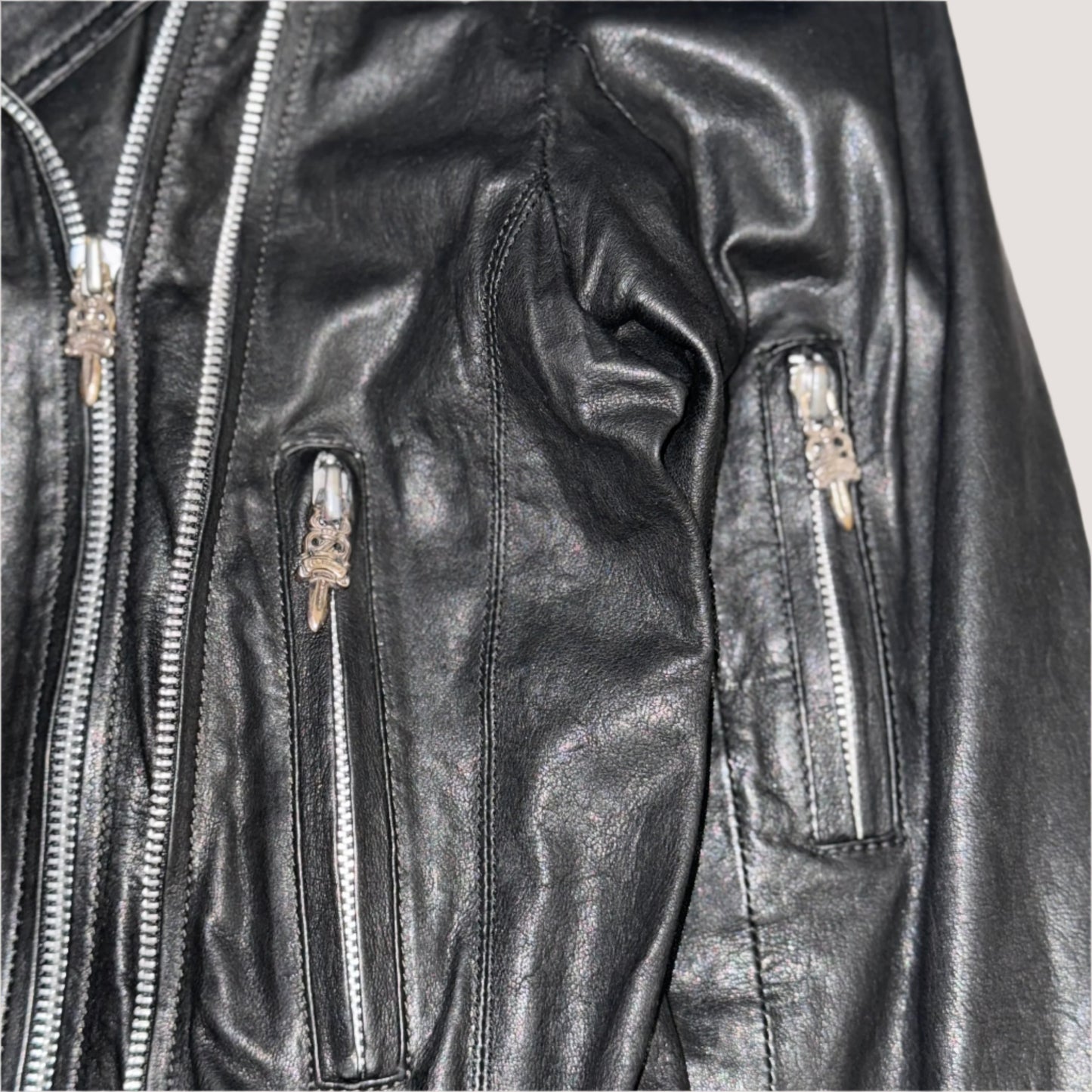 Chrome Hearts JJ Dean Biker Leather Jacket