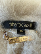 A/W2006 Roberto Cavalli Beige Shearling Fox Fur Collar