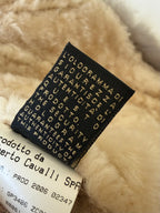 A/W2006 Roberto Cavalli Beige Shearling Fox Fur Collar