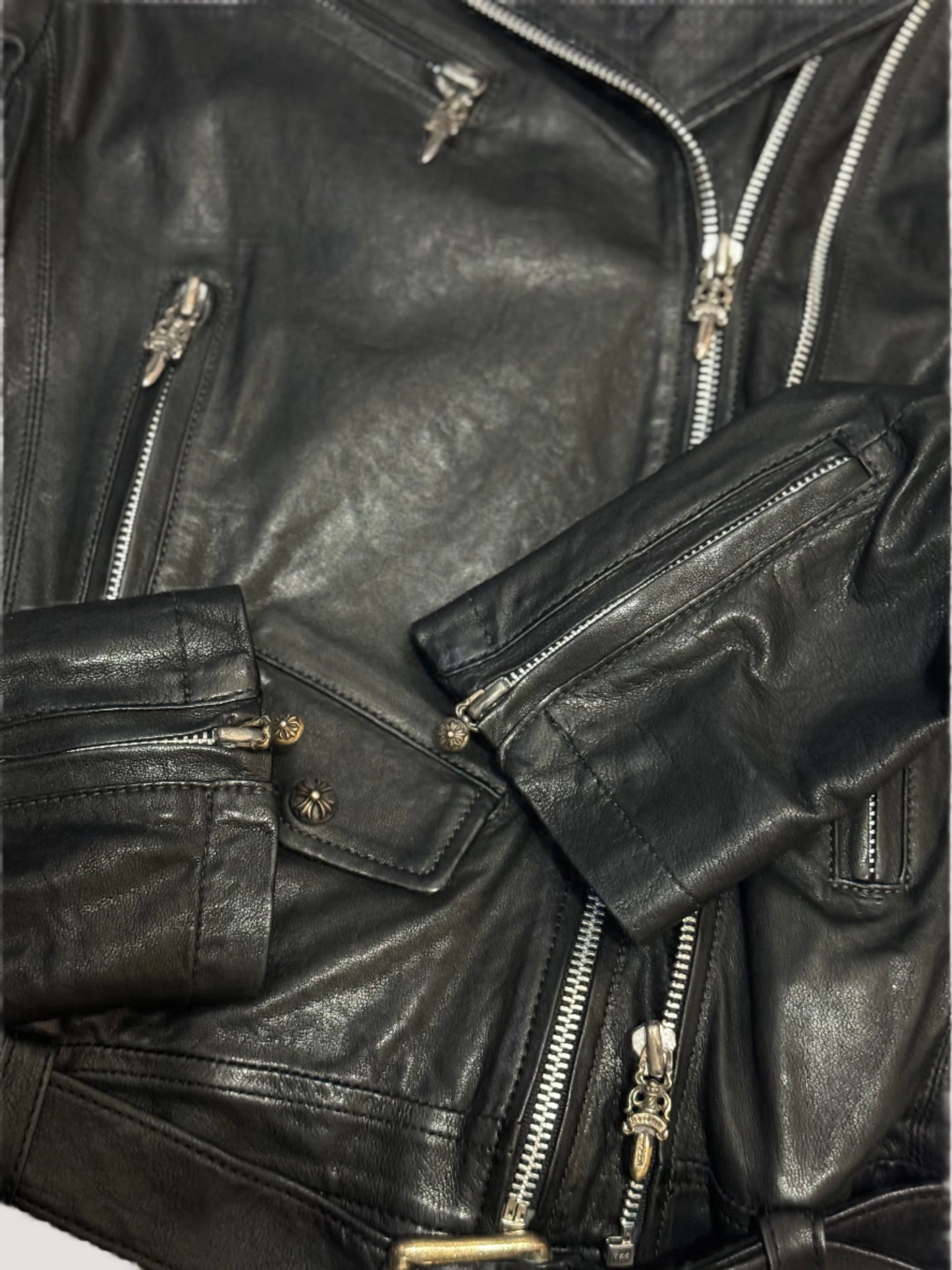 Chrome Hearts JJ Dean Biker Leather Jacket