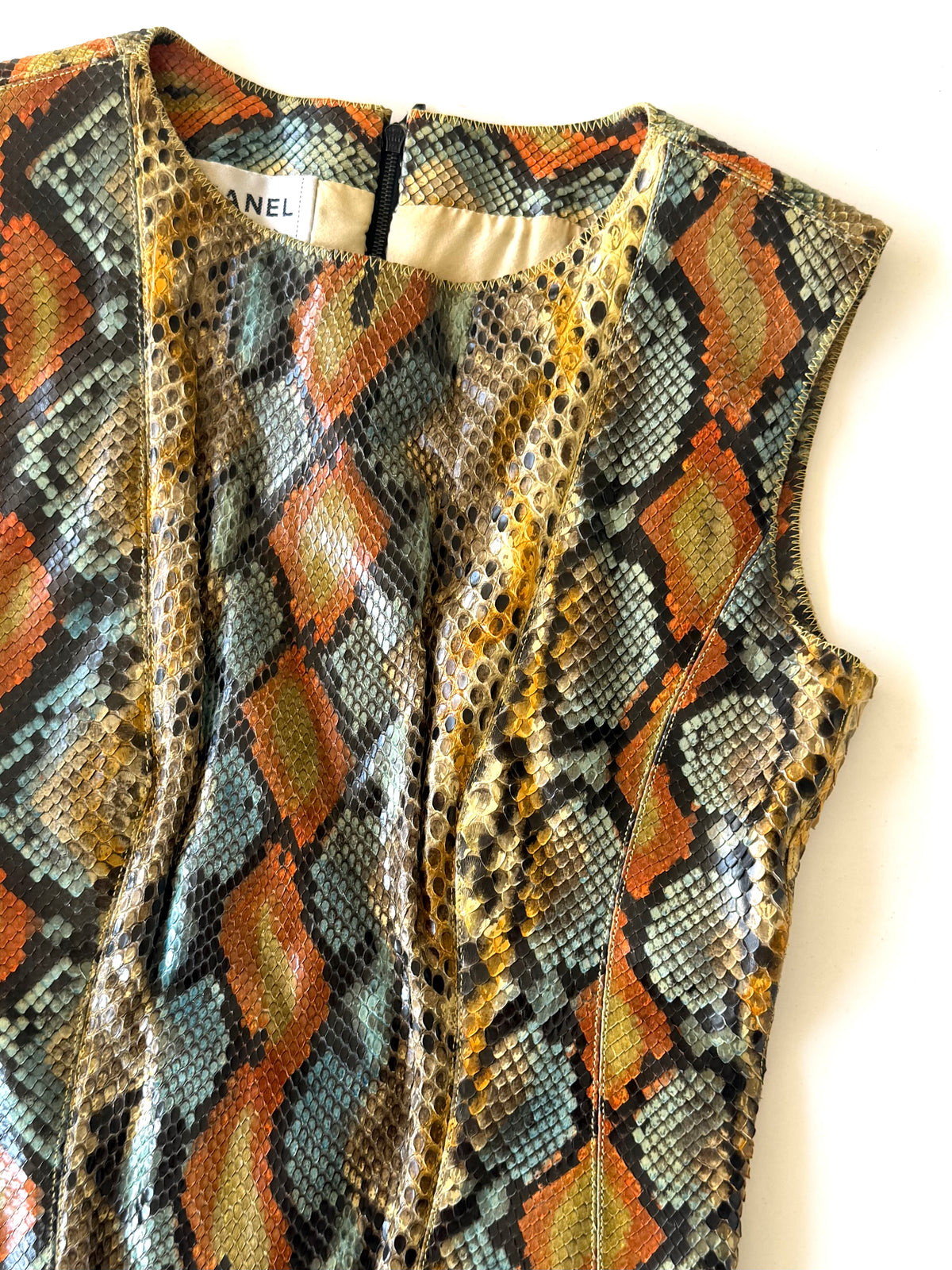 Vintage Chanel by Karl Largerfeld S/S 2000 Python Top