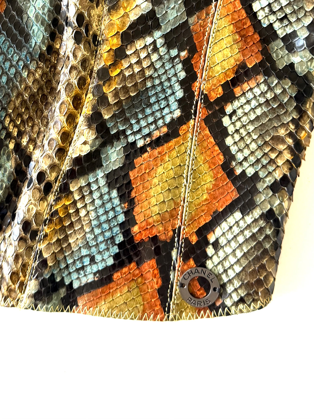 Vintage Chanel by Karl Largerfeld S/S 2000 Python Top