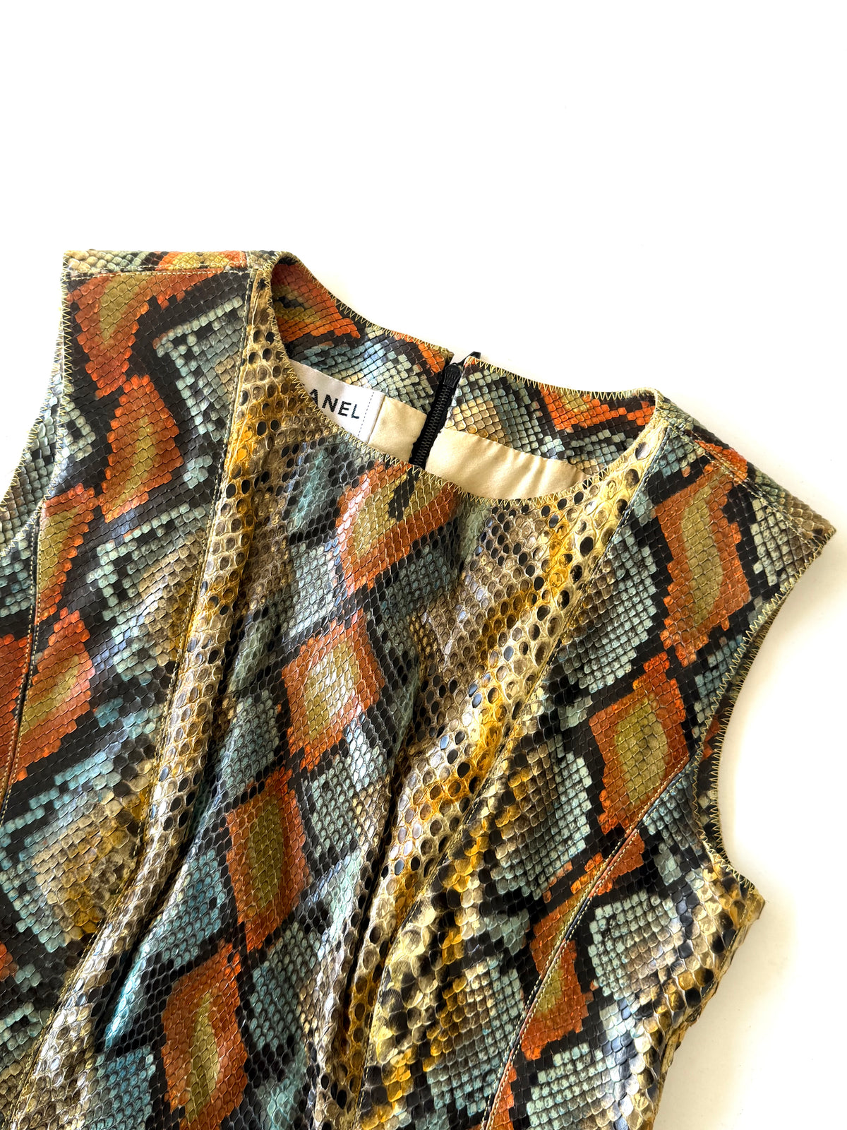 Vintage Chanel by Karl Largerfeld S/S 2000 Python Top