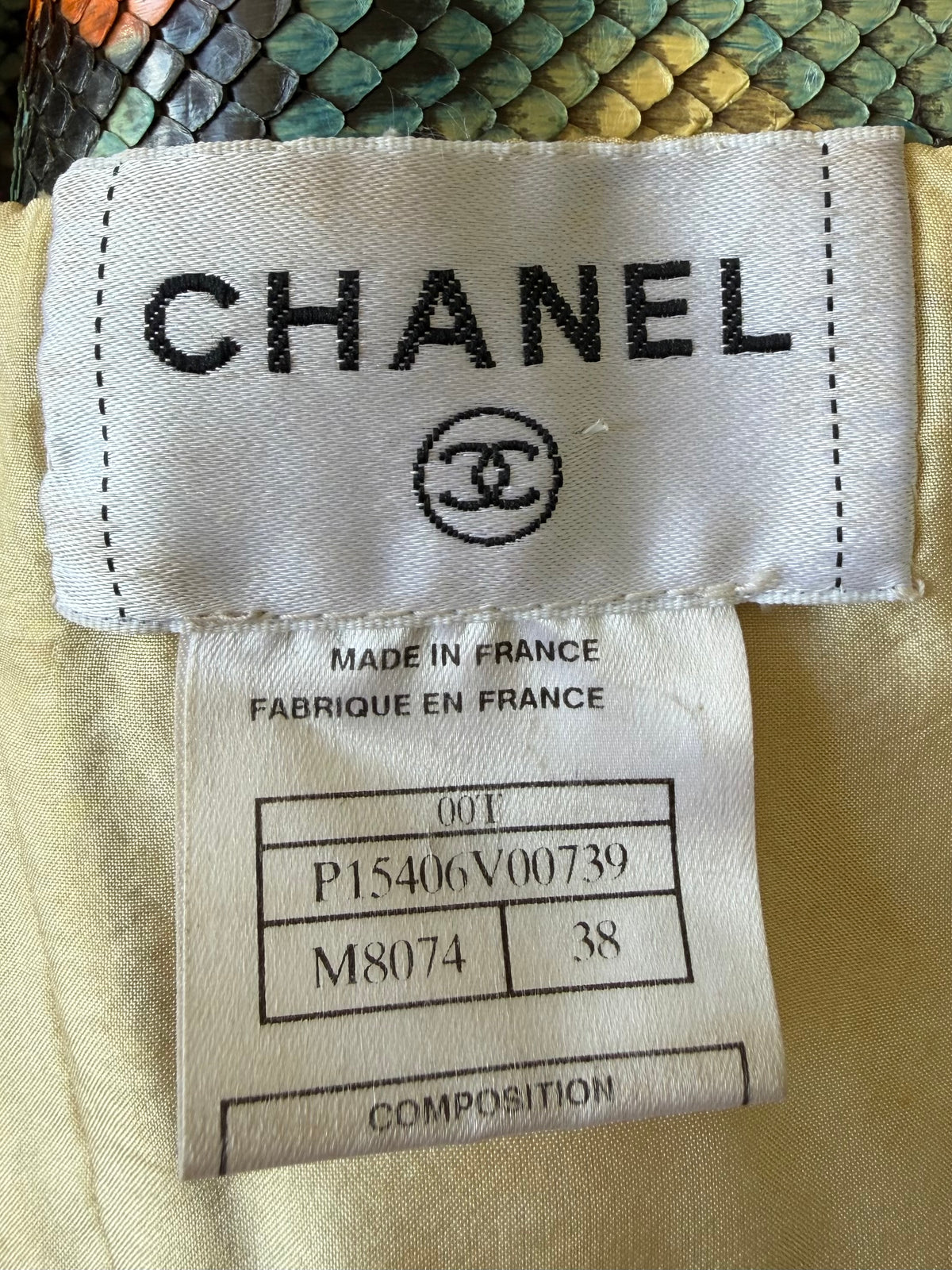 Vintage Chanel by Karl Largerfeld S/S 2000 Python Top