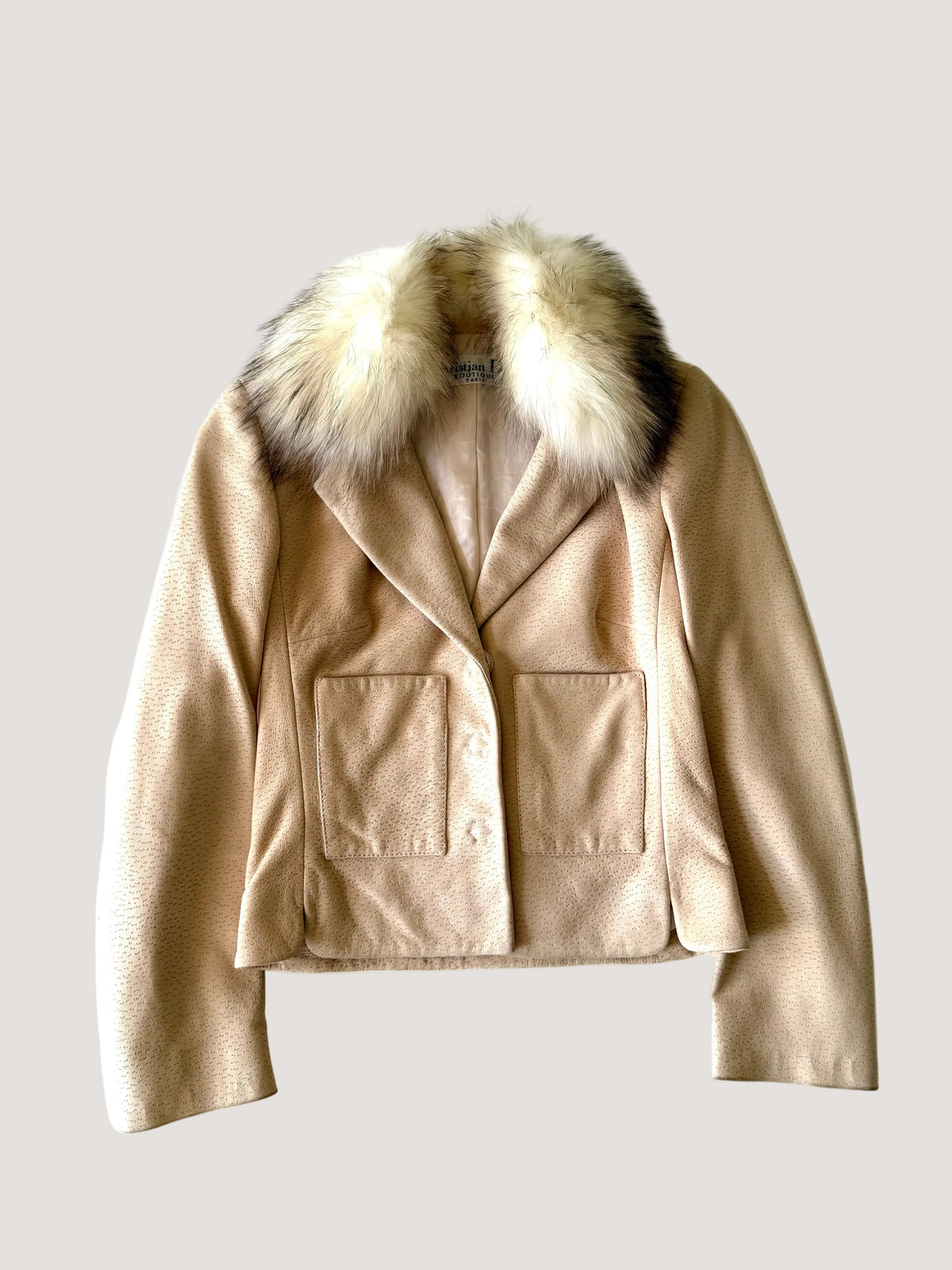 2007 Christian Dior John Galliano Lambskin Leather Fox Fur