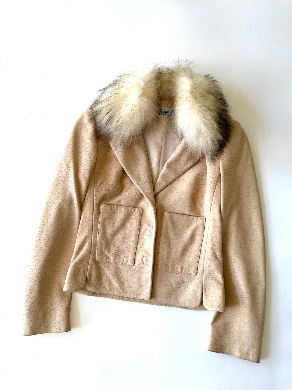 2007 Christian Dior John Galliano Lambskin Leather Fox Fur