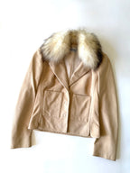 2007 Christian Dior John Galliano Lambskin Leather Fox Fur