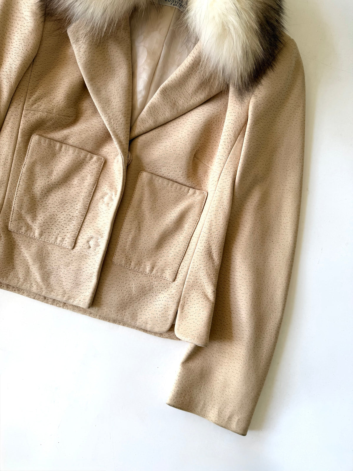 2007 Christian Dior John Galliano Lambskin Leather Fox Fur