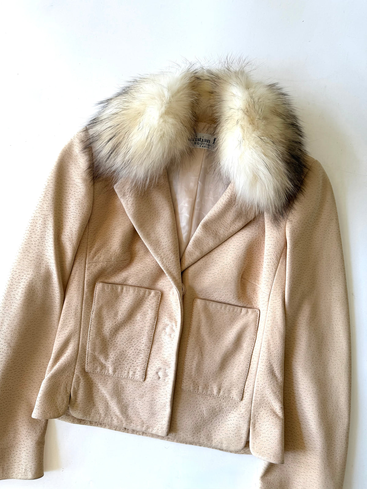 2007 Christian Dior John Galliano Lambskin Leather Fox Fur