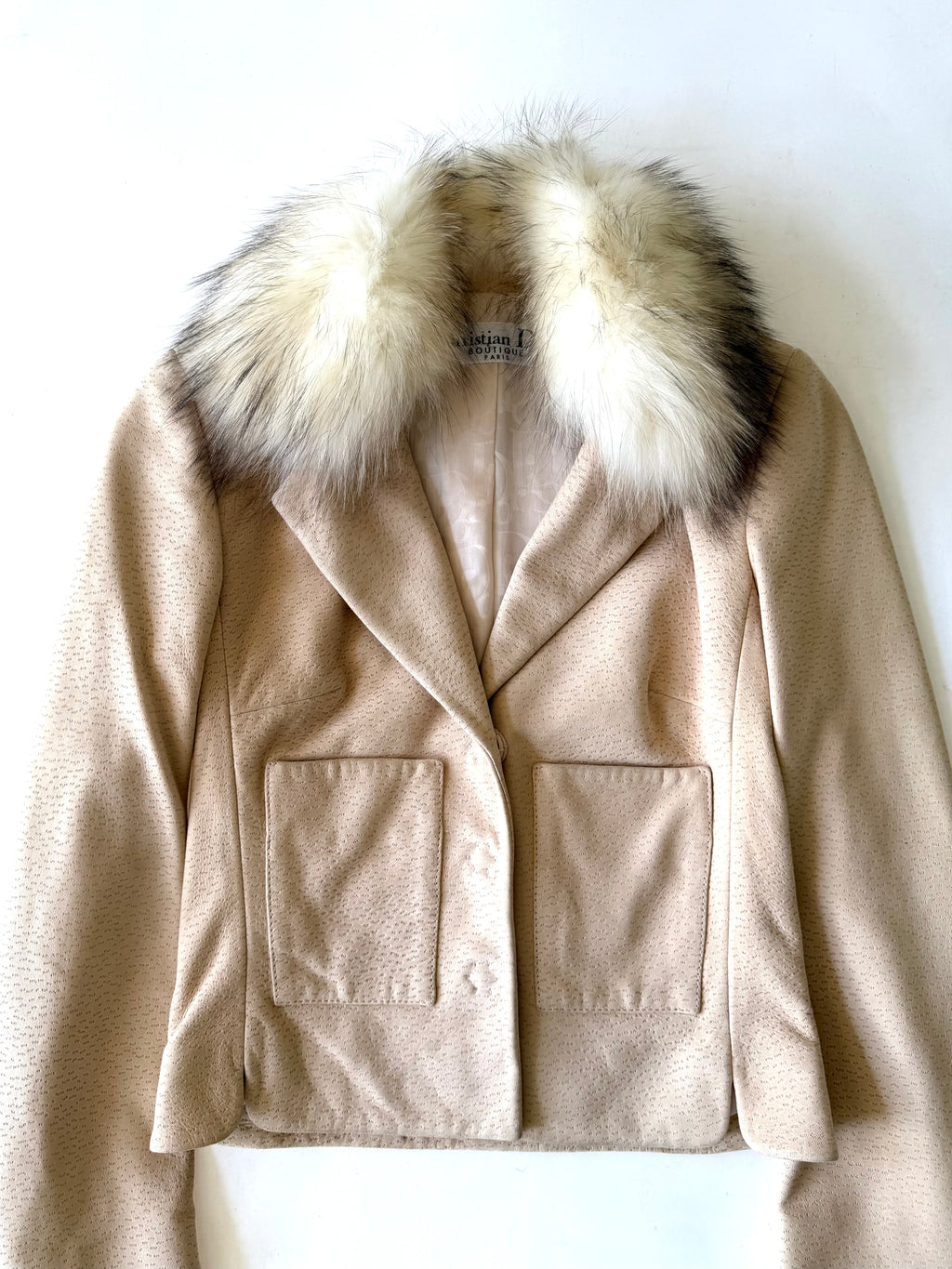 2007 Christian Dior John Galliano Lambskin Leather Fox Fur
