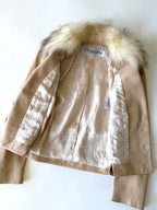 2007 Christian Dior John Galliano Lambskin Leather Fox Fur