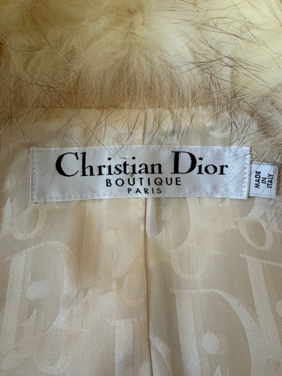 2007 Christian Dior John Galliano Lambskin Leather Fox Fur