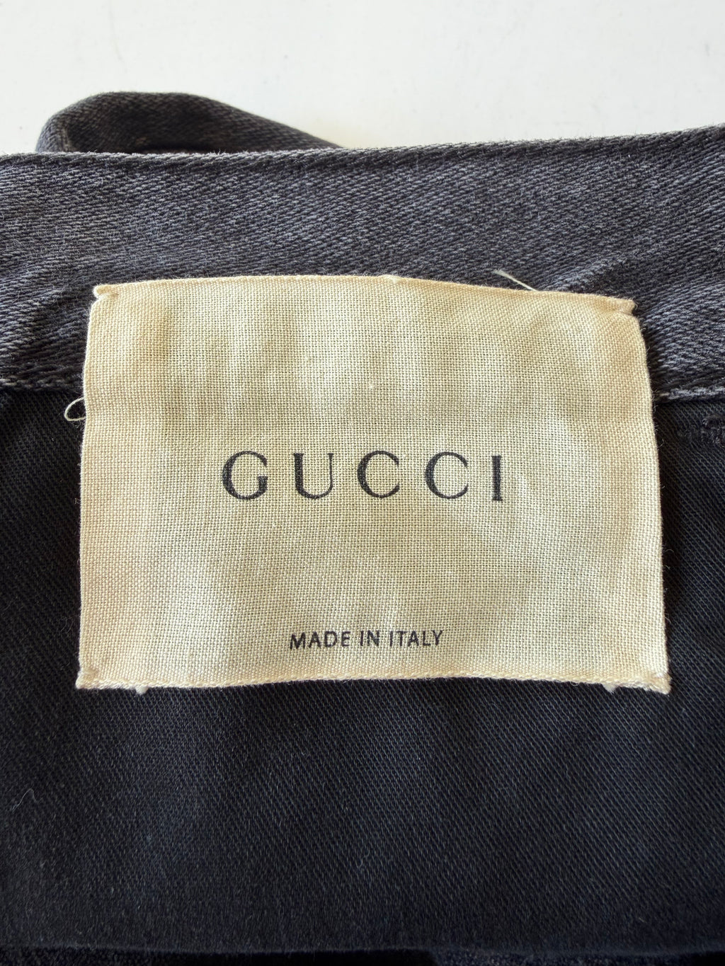 Gucci Bleached Black Denim Pants