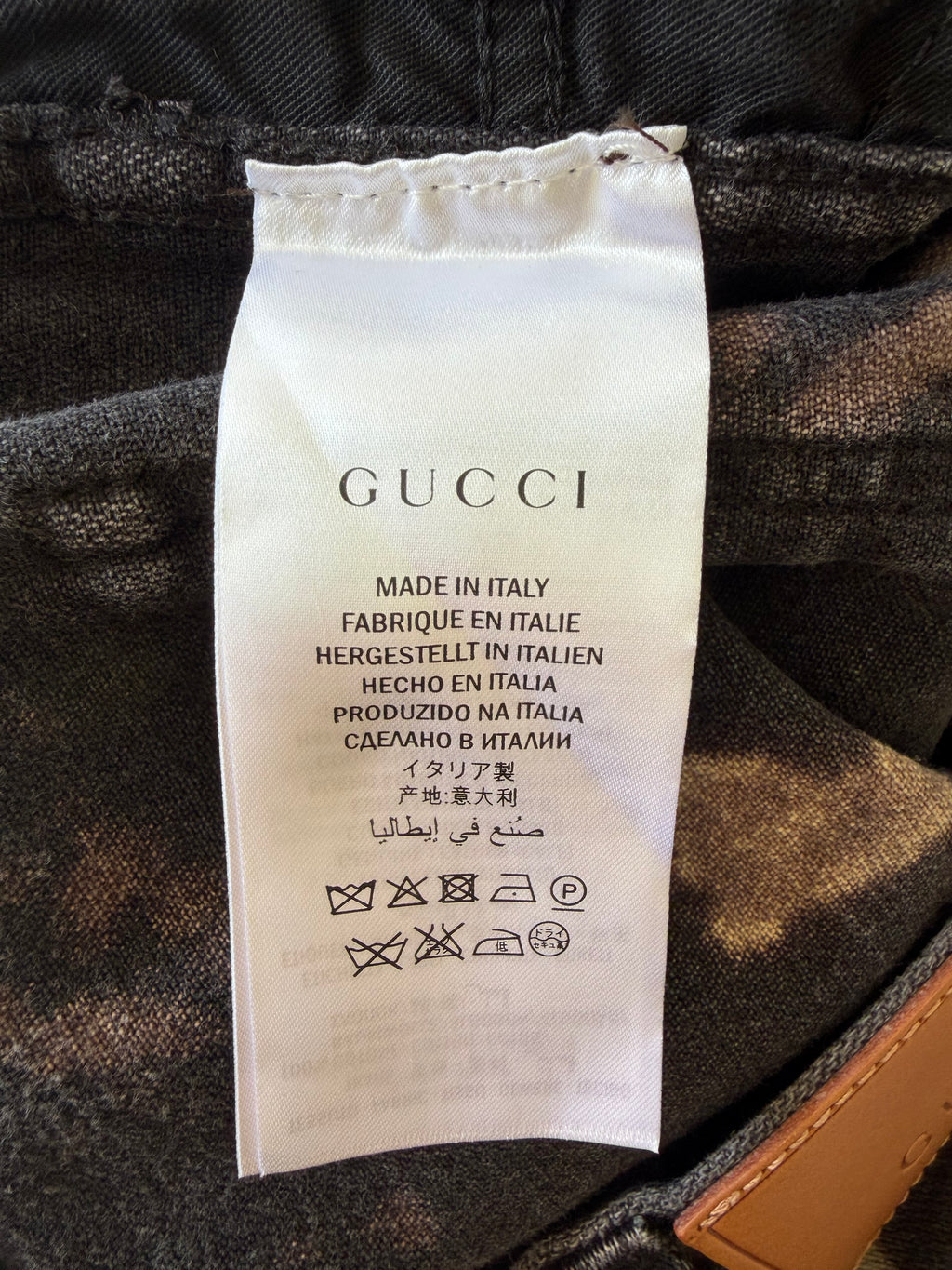 Gucci Bleached Black Denim Pants