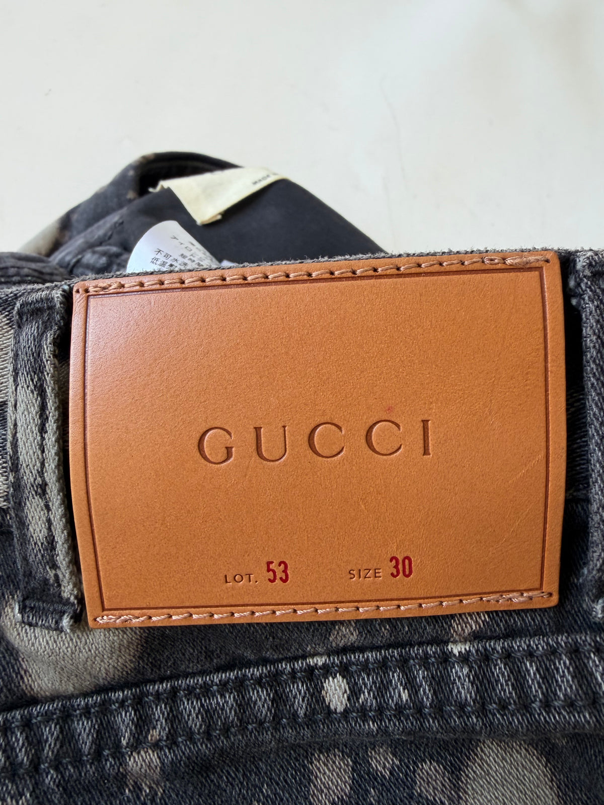 Gucci Bleached Black Denim Pants