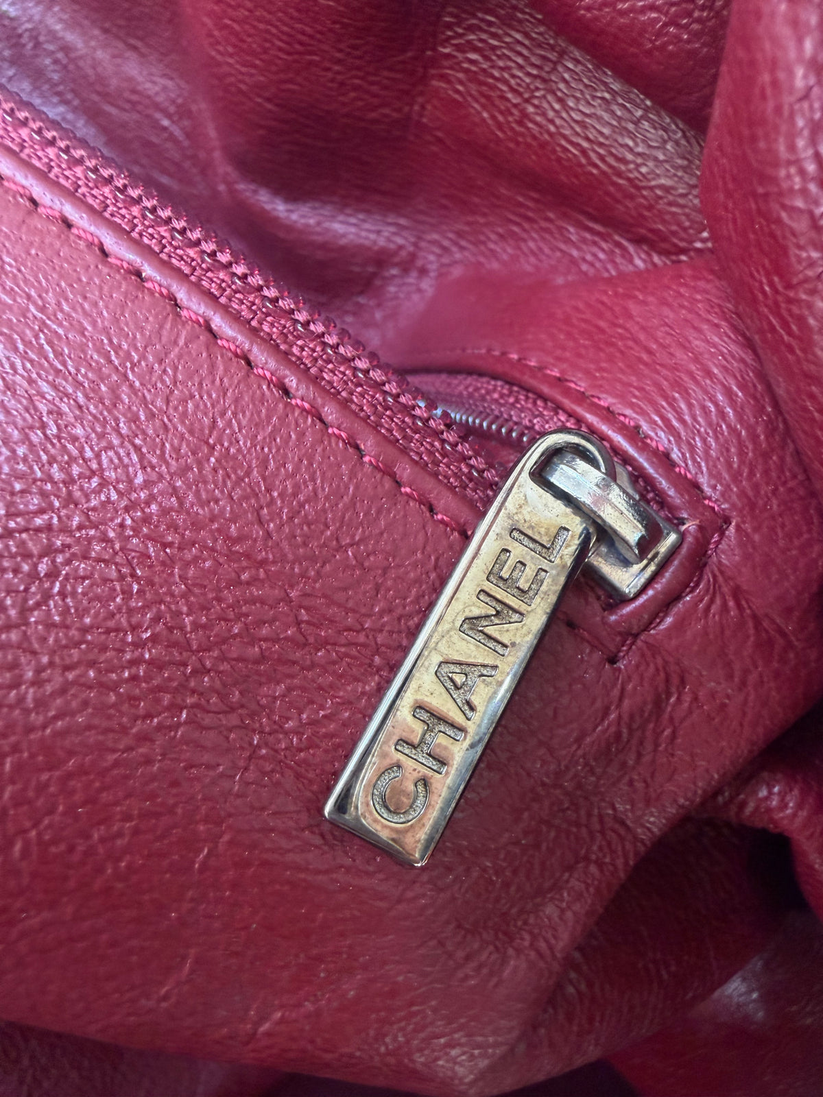 Vintage Chanel Navy Blue CC Silver Bowler Bag