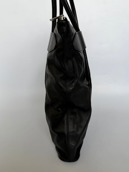 Maison Margiela Line 11 Black Leather Tote Bag