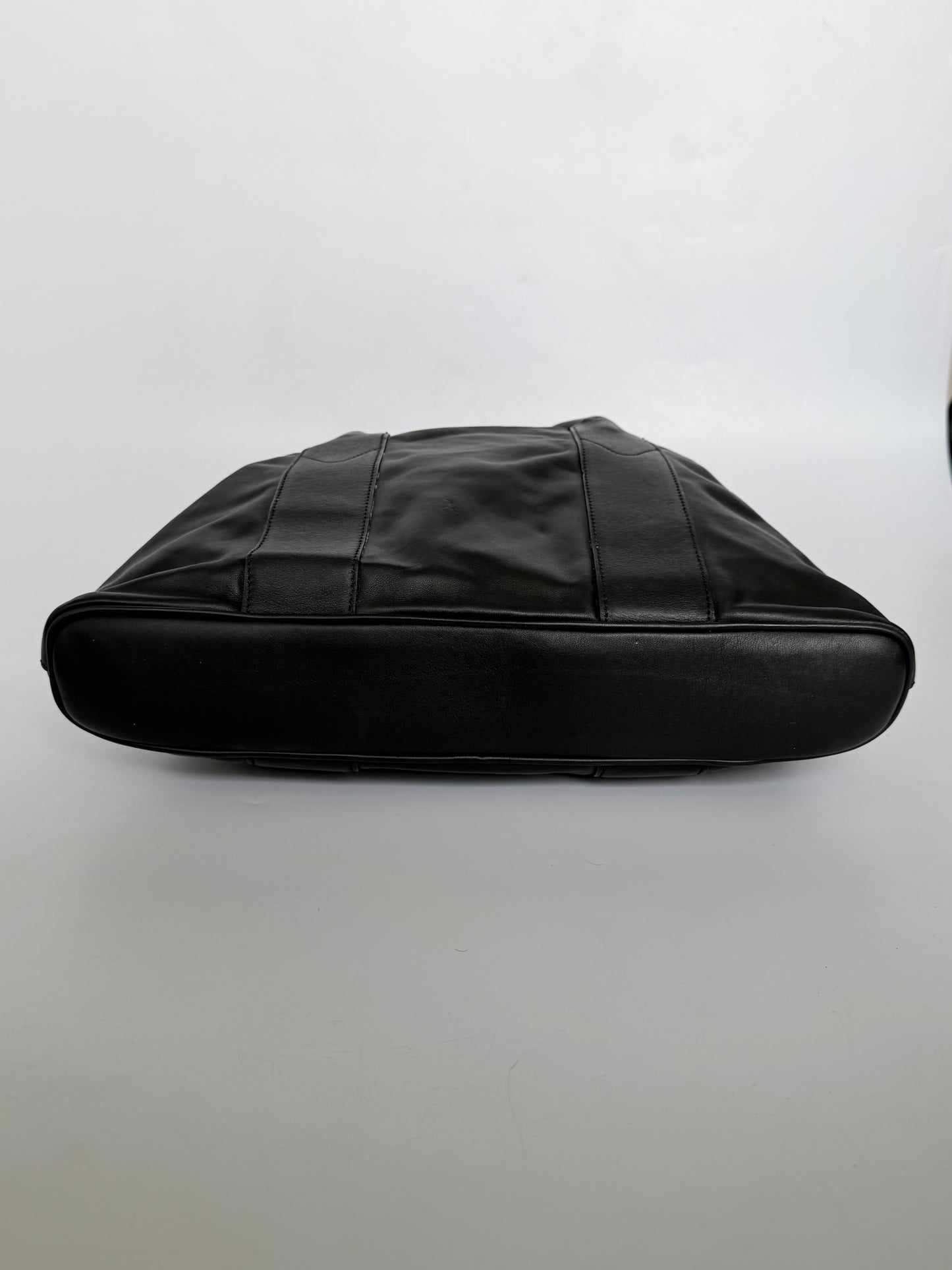 Maison Margiela Line 11 Black Leather Tote Bag