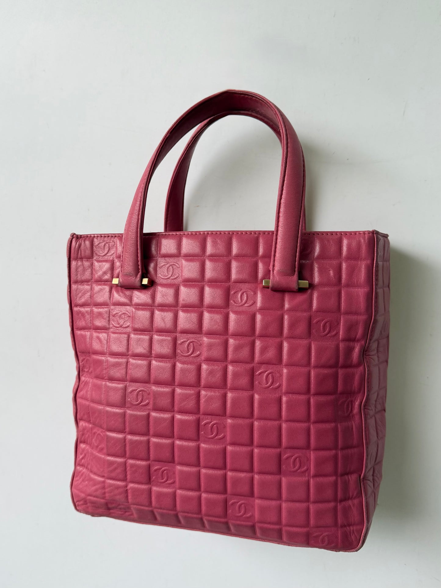 Chanel Thulian Pink Chocolate Bar Small Tote Bag