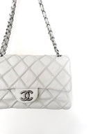 Chanel White Quilted Wild Stitch Single Flap Bag
