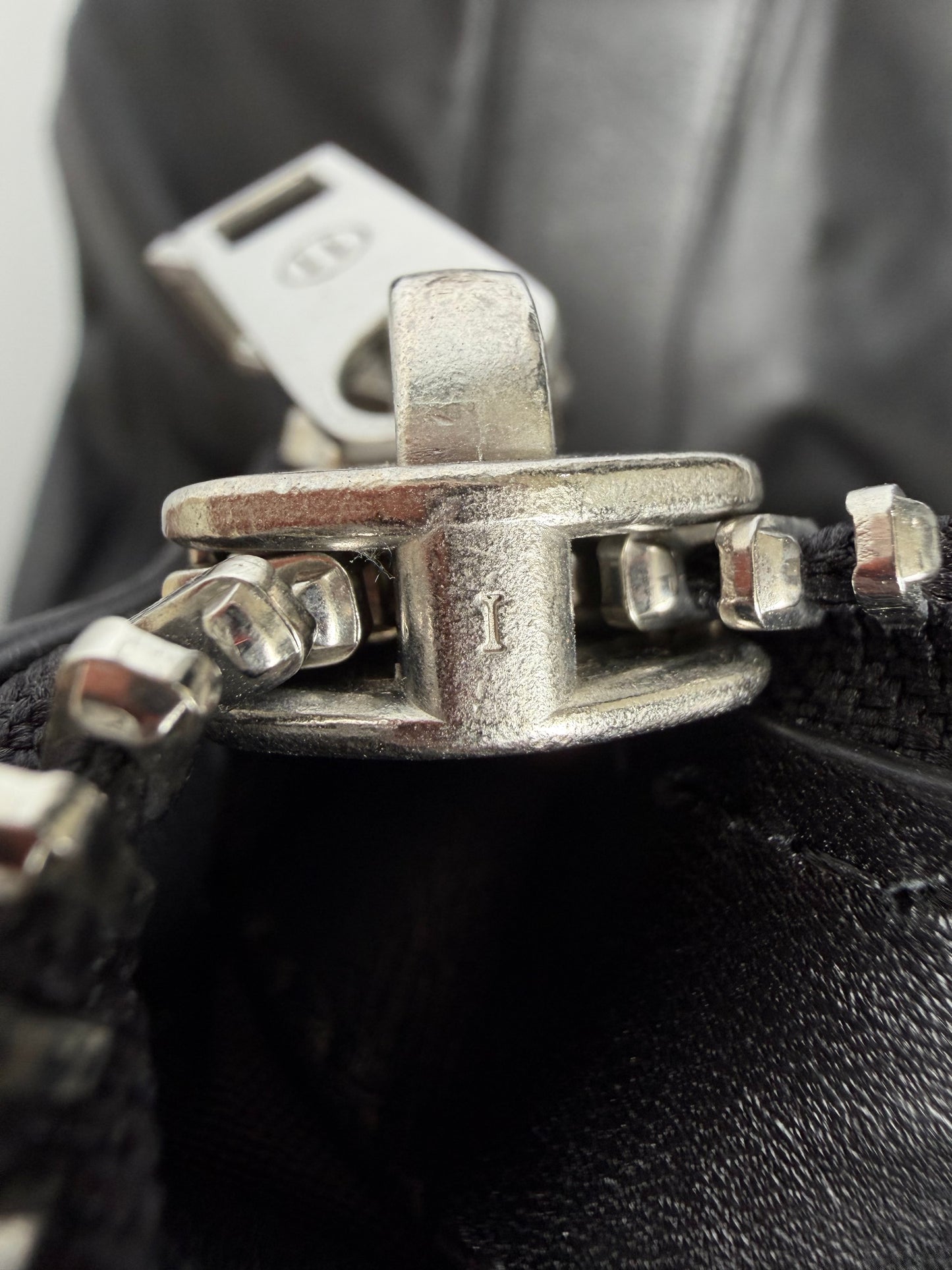 Maison Margiela Line 11 Black Leather Tote Bag
