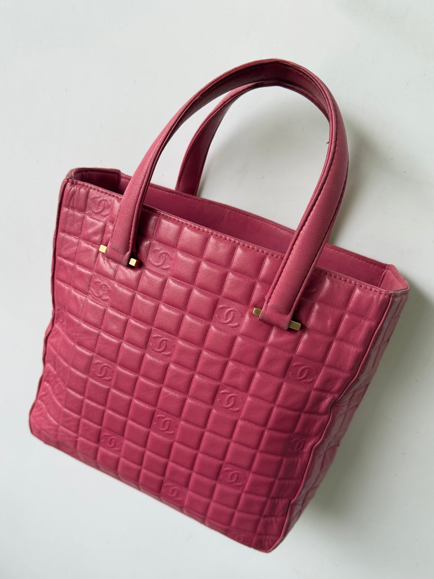 Chanel Thulian Pink Chocolate Bar Small Tote Bag