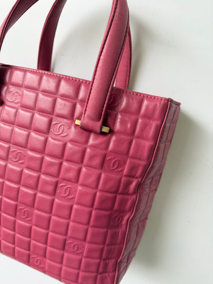 Chanel Thulian Pink Chocolate Bar Small Tote Bag