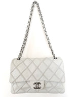 Chanel White Quilted Wild Stitch Single Flap Bag