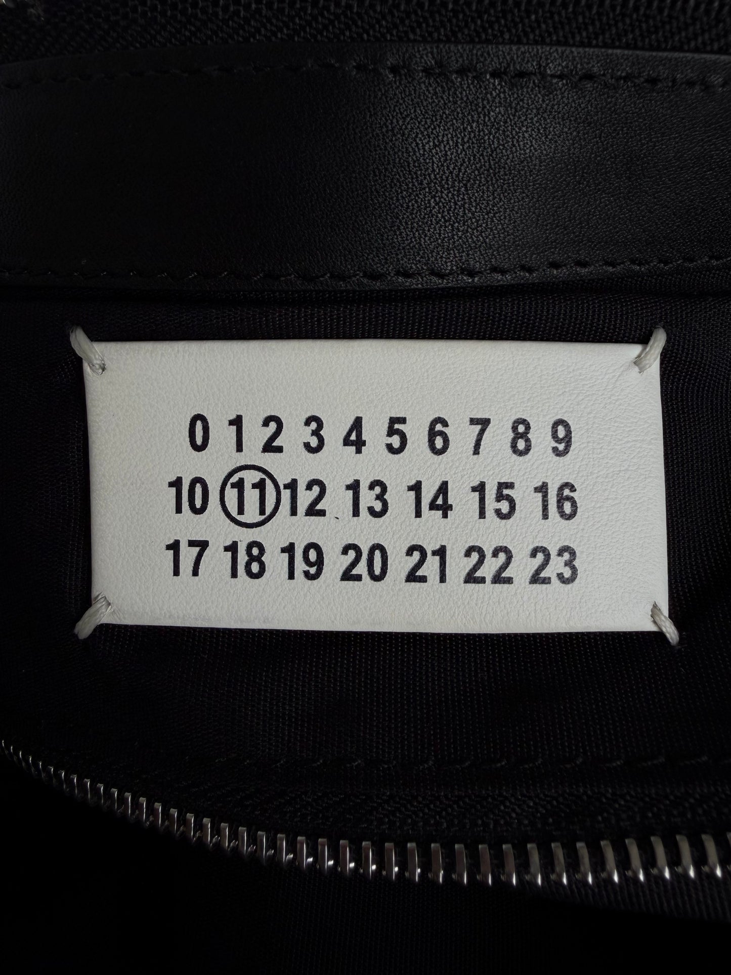 Maison Margiela Line 11 Black Leather Tote Bag