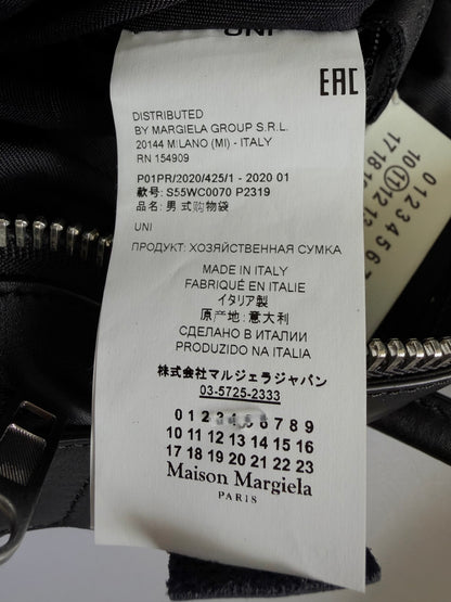 Maison Margiela Line 11 Black Leather Tote Bag