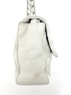 Chanel White Quilted Wild Stitch Single Flap Bag