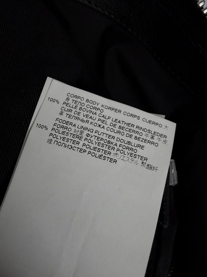 Maison Margiela Line 11 Black Leather Tote Bag