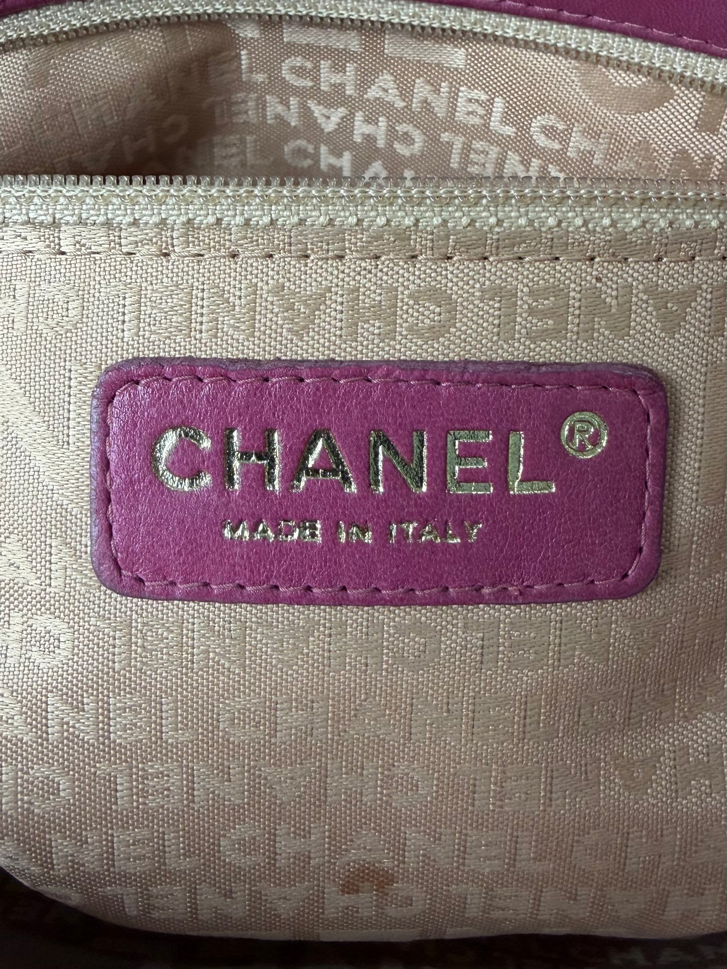 Chanel Thulian Pink Chocolate Bar Small Tote Bag