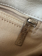 Chanel White Quilted Wild Stitch Single Flap Bag