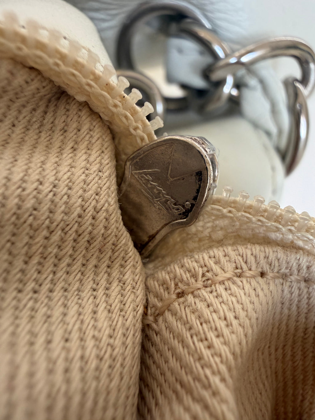 Chanel White Quilted Wild Stitch Single Flap Bag