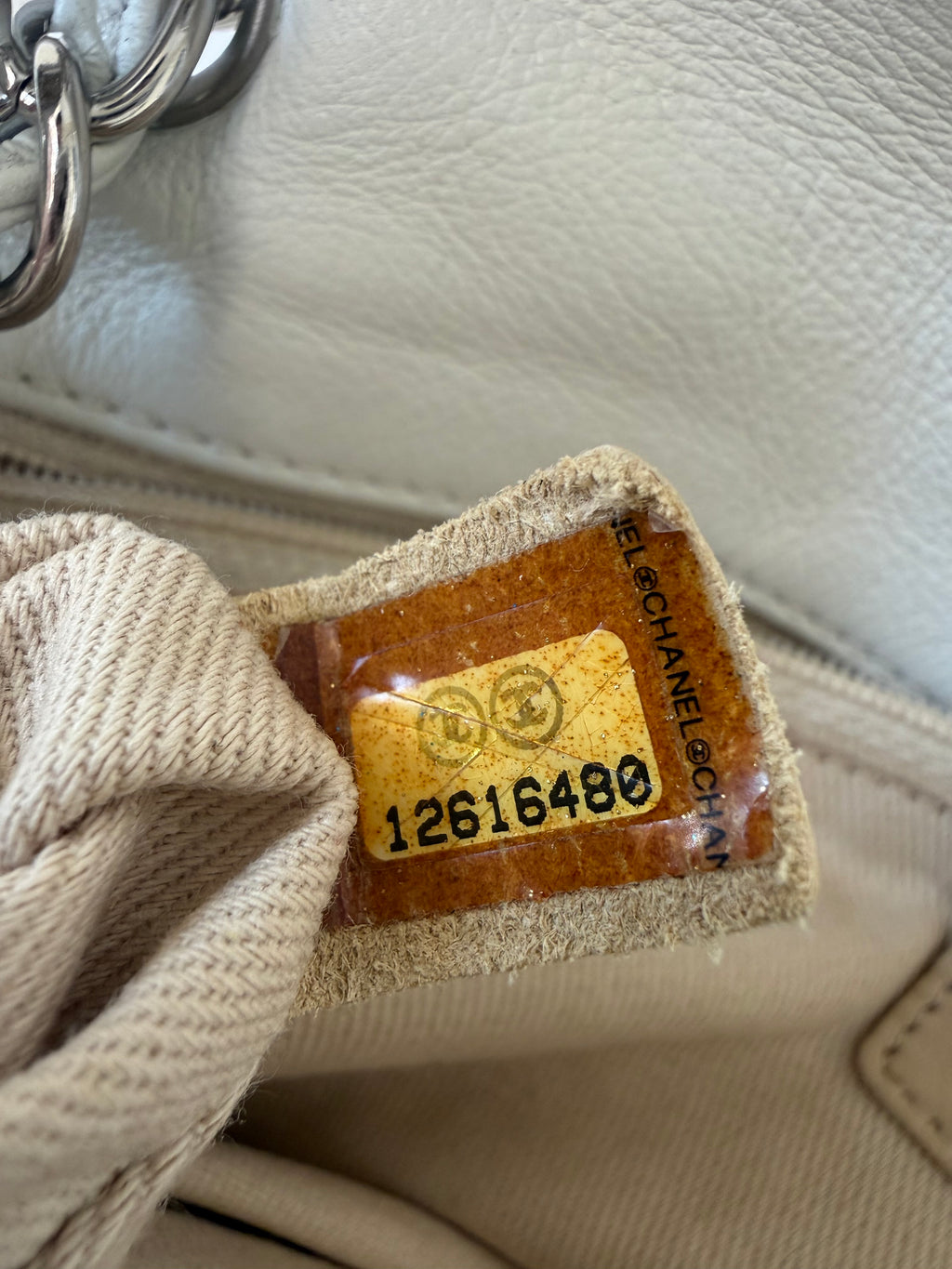 Chanel White Quilted Wild Stitch Single Flap Bag