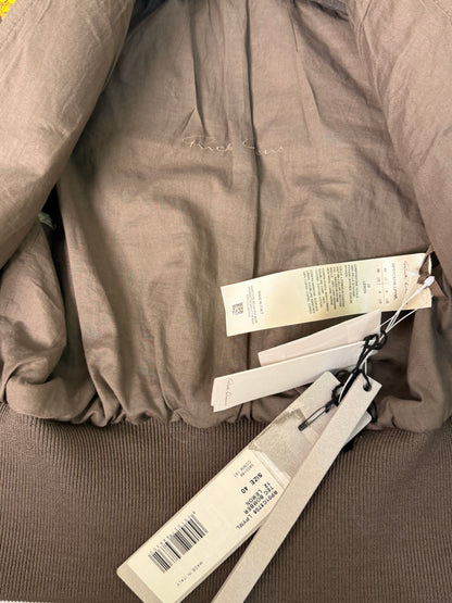SS23 Rick Owens Python Leather Bomber Jacket in Lemon Yellow